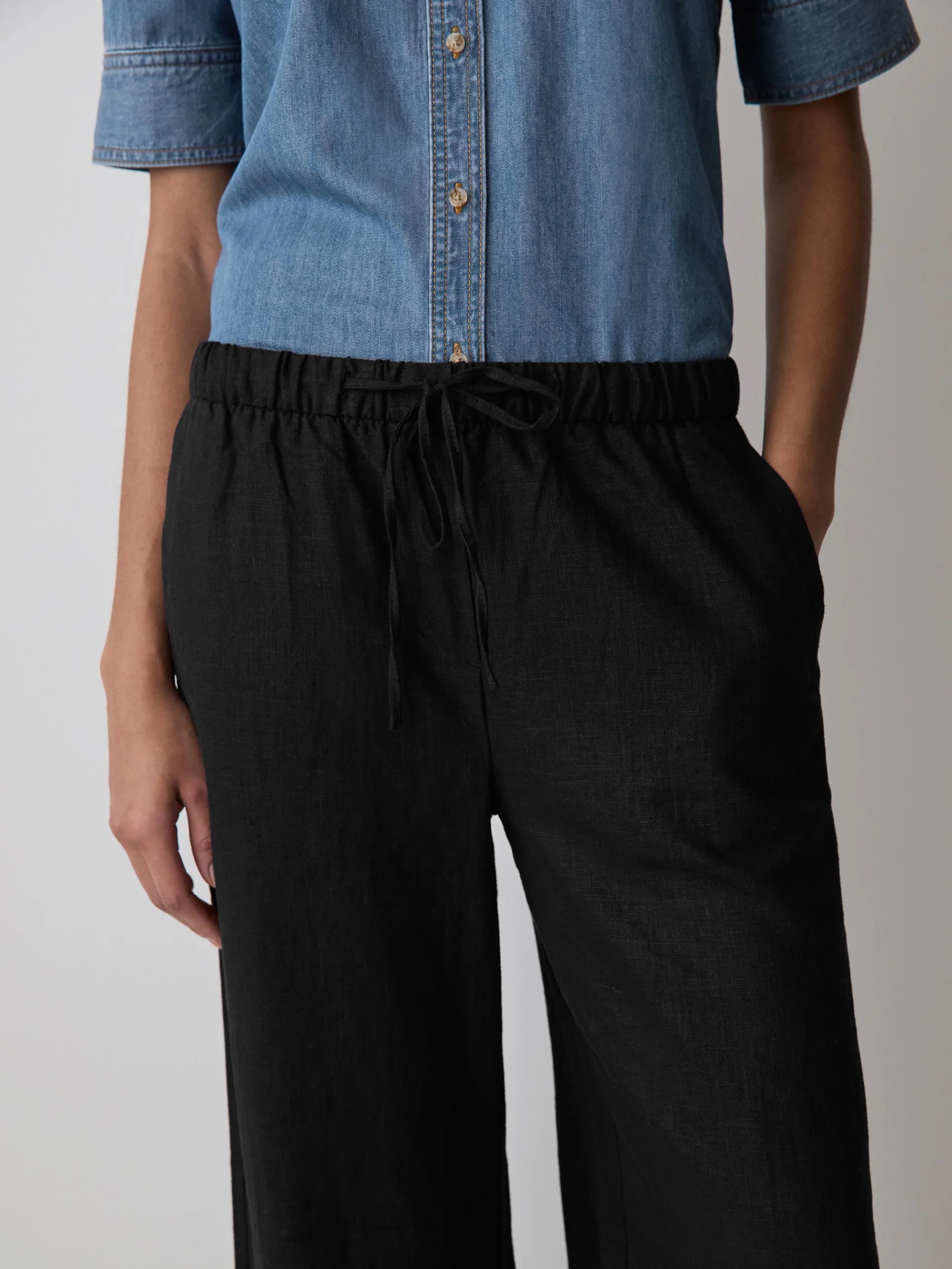 Linen Mid-Rise Wide-Leg Pant - Image 10