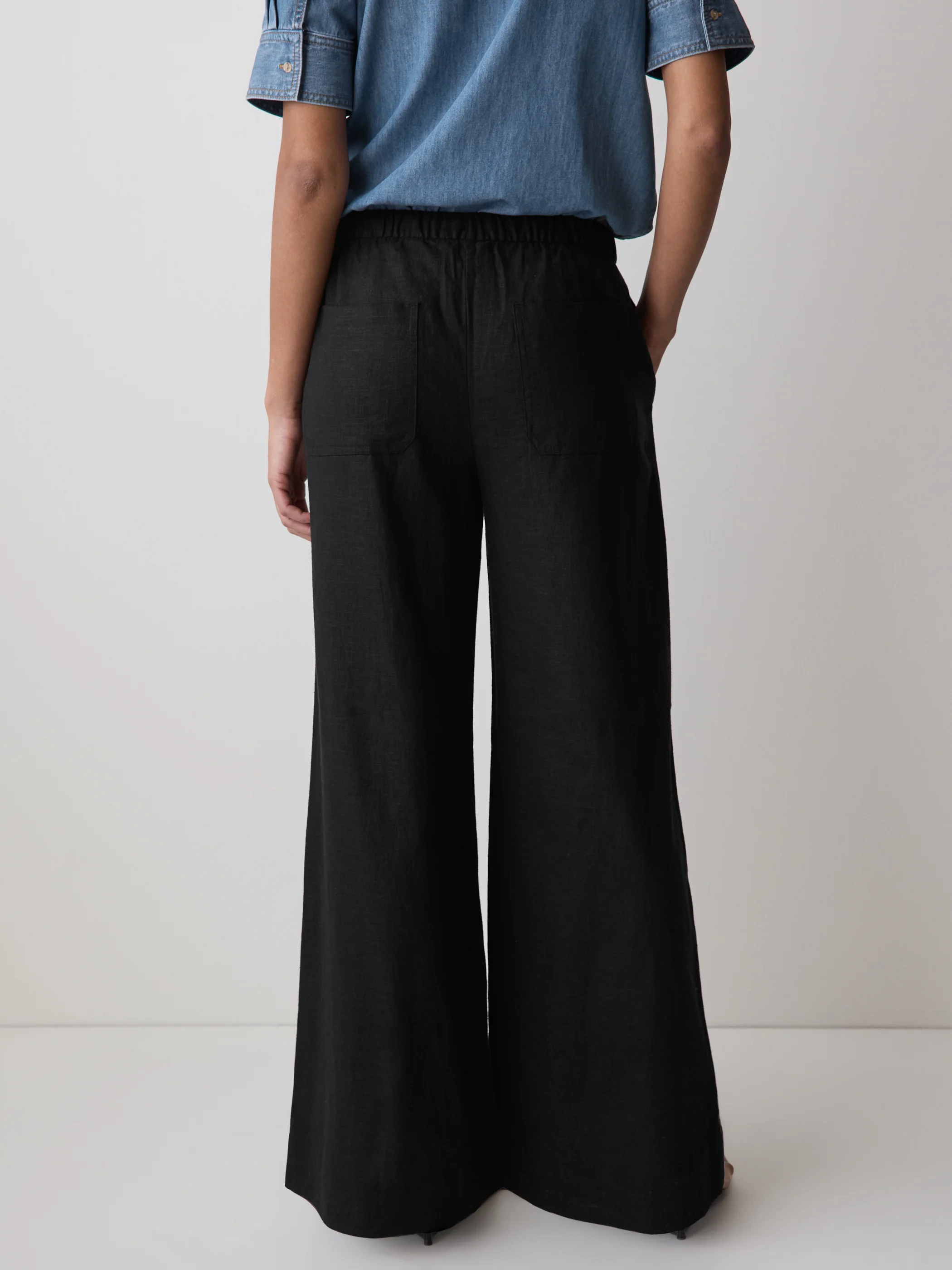 Linen Mid-Rise Wide-Leg Pant - Image 8