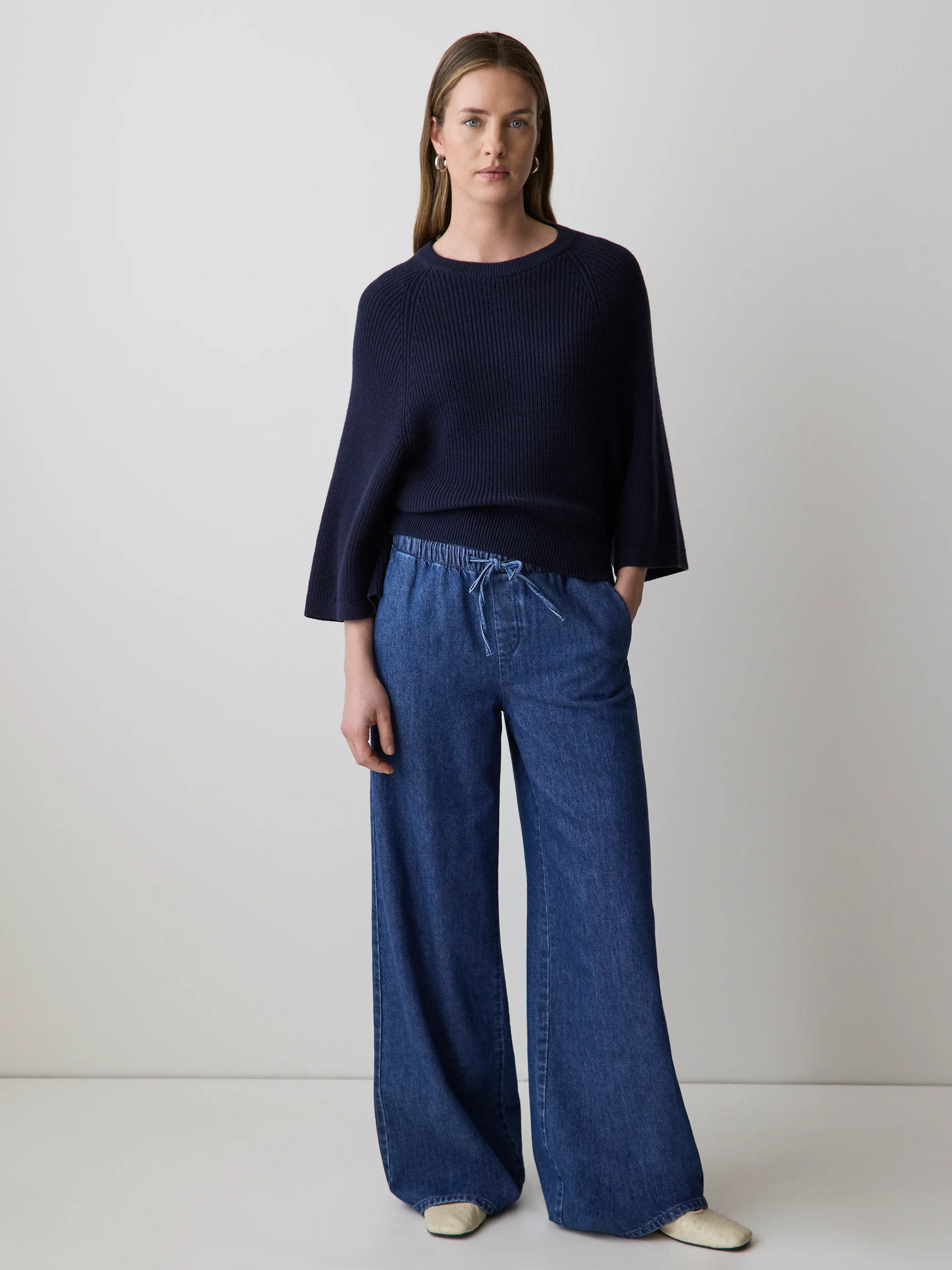 Wide-Sleeve Crew-Neck Merino-Blend Sweater - Image 13