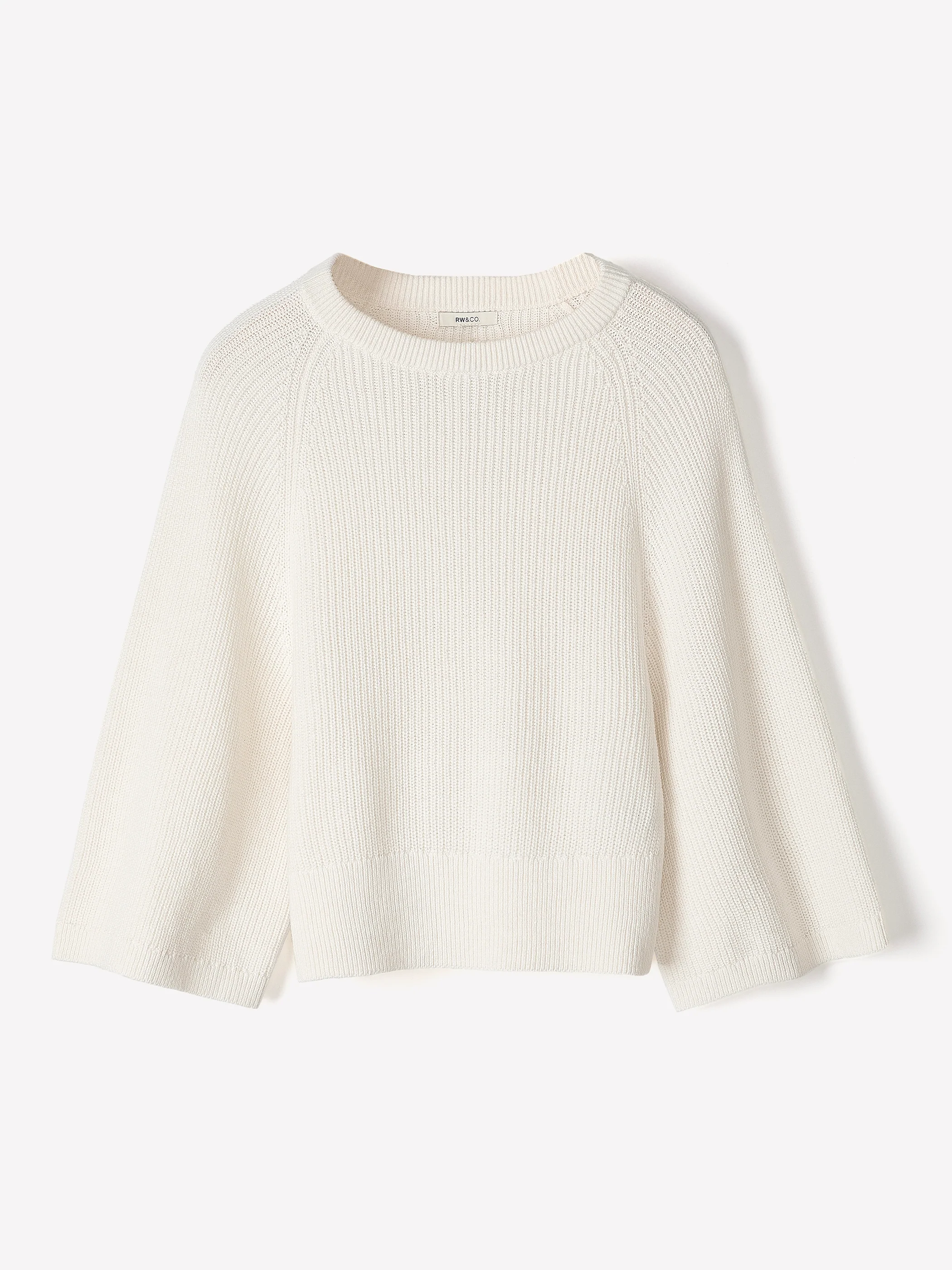 Wide-Sleeve Crew-Neck Merino-Blend Sweater - Image 5