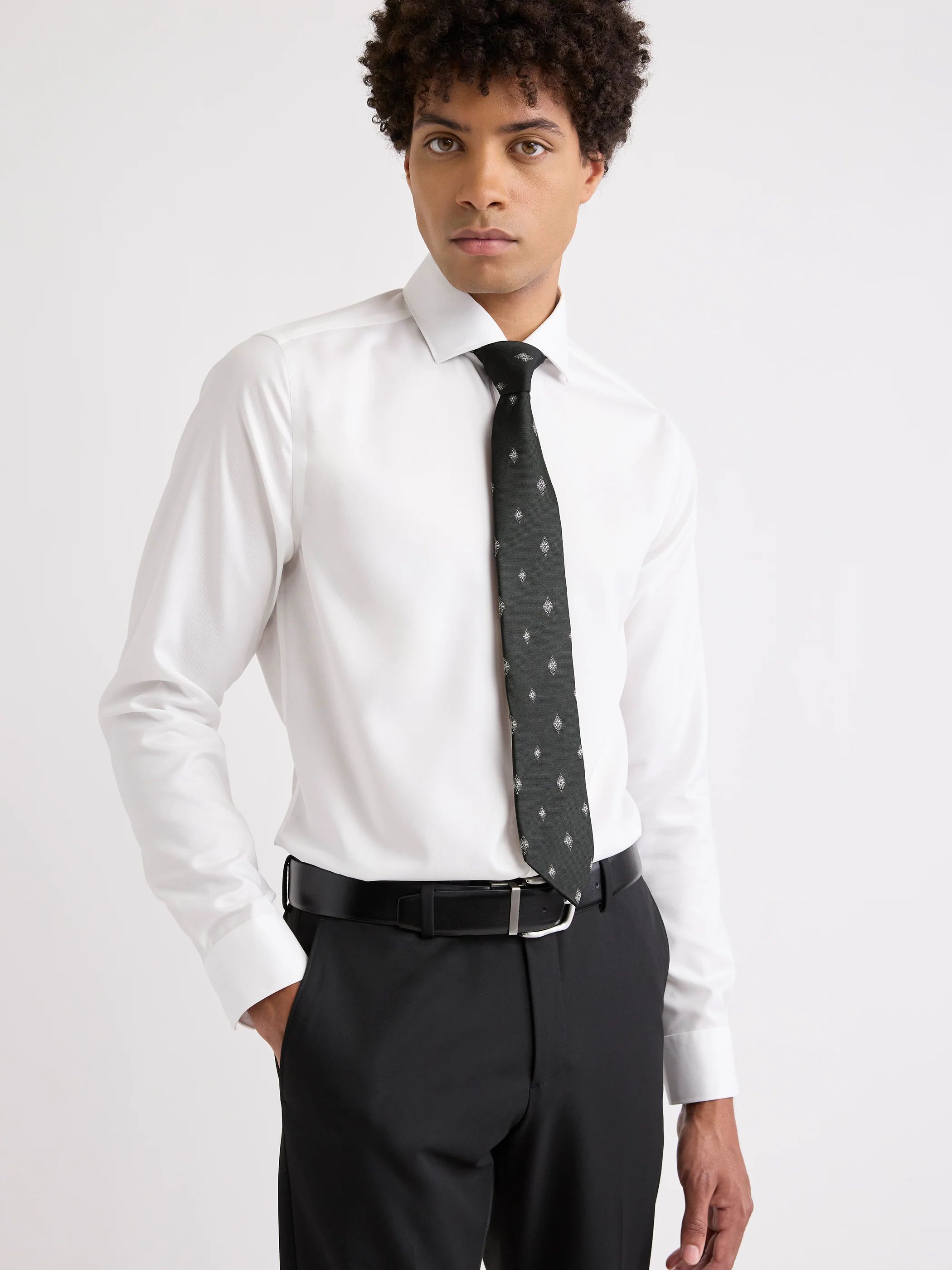 Wide Tie with Woven Pattern