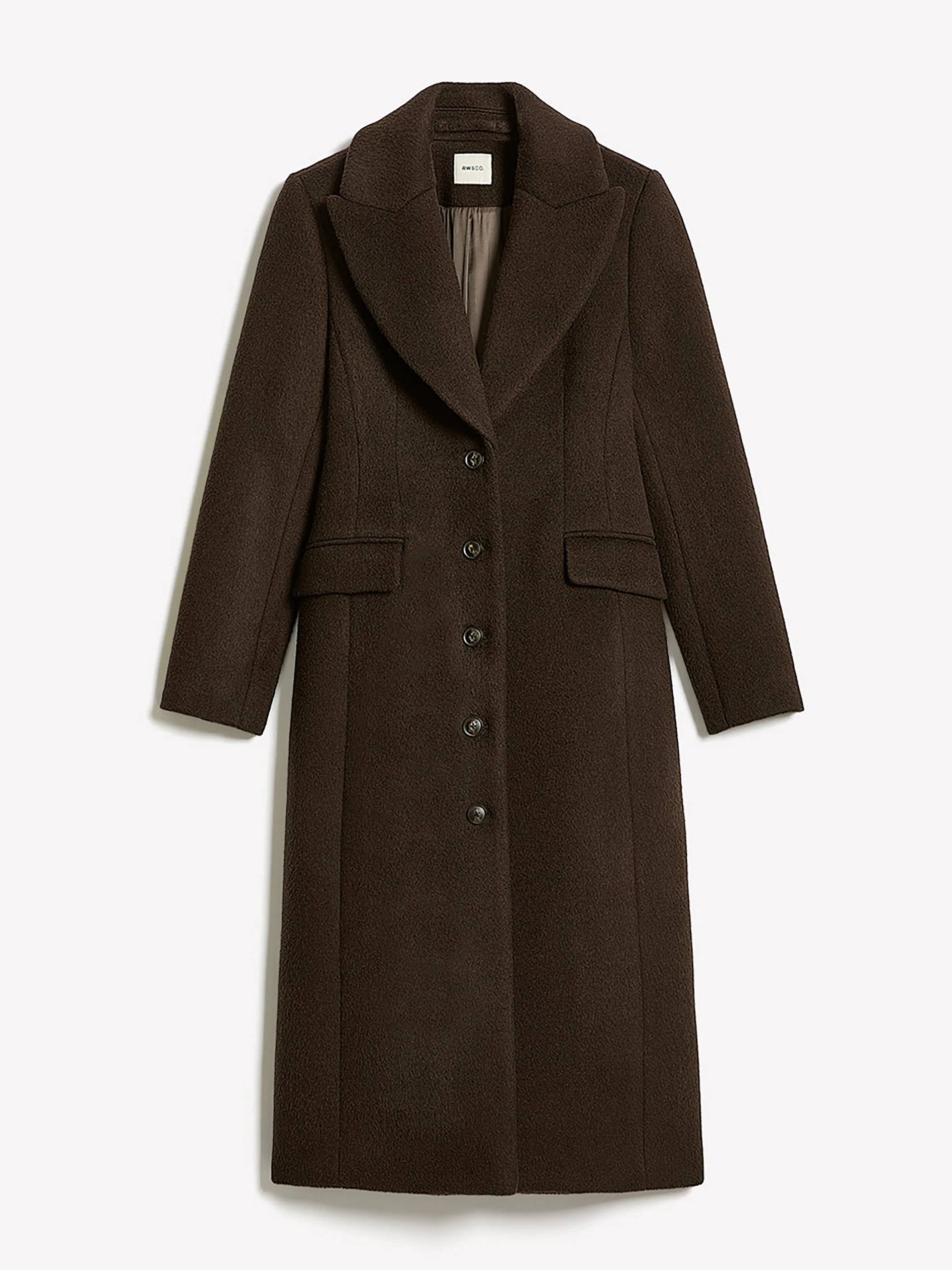 Wool-Cashmere Blend Long Hourglass Coat - Image 4