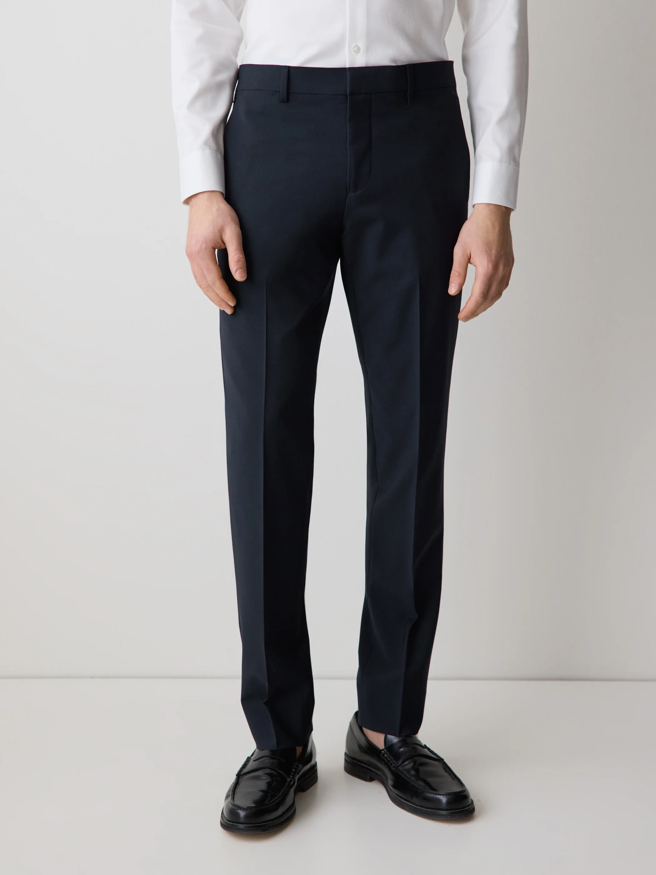 Slim Fit Navy Wool Suit Pant - Image 2