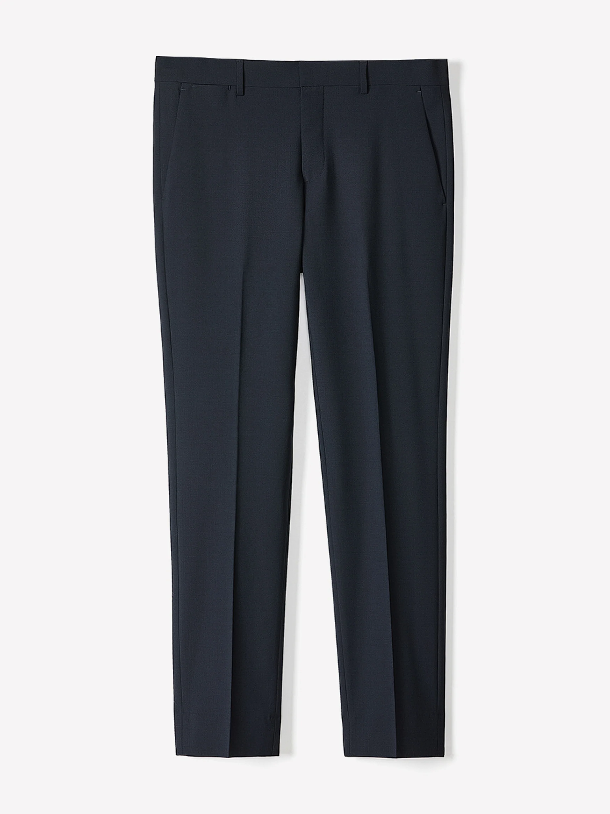 Slim Fit Navy Wool Suit Pant - Image 6