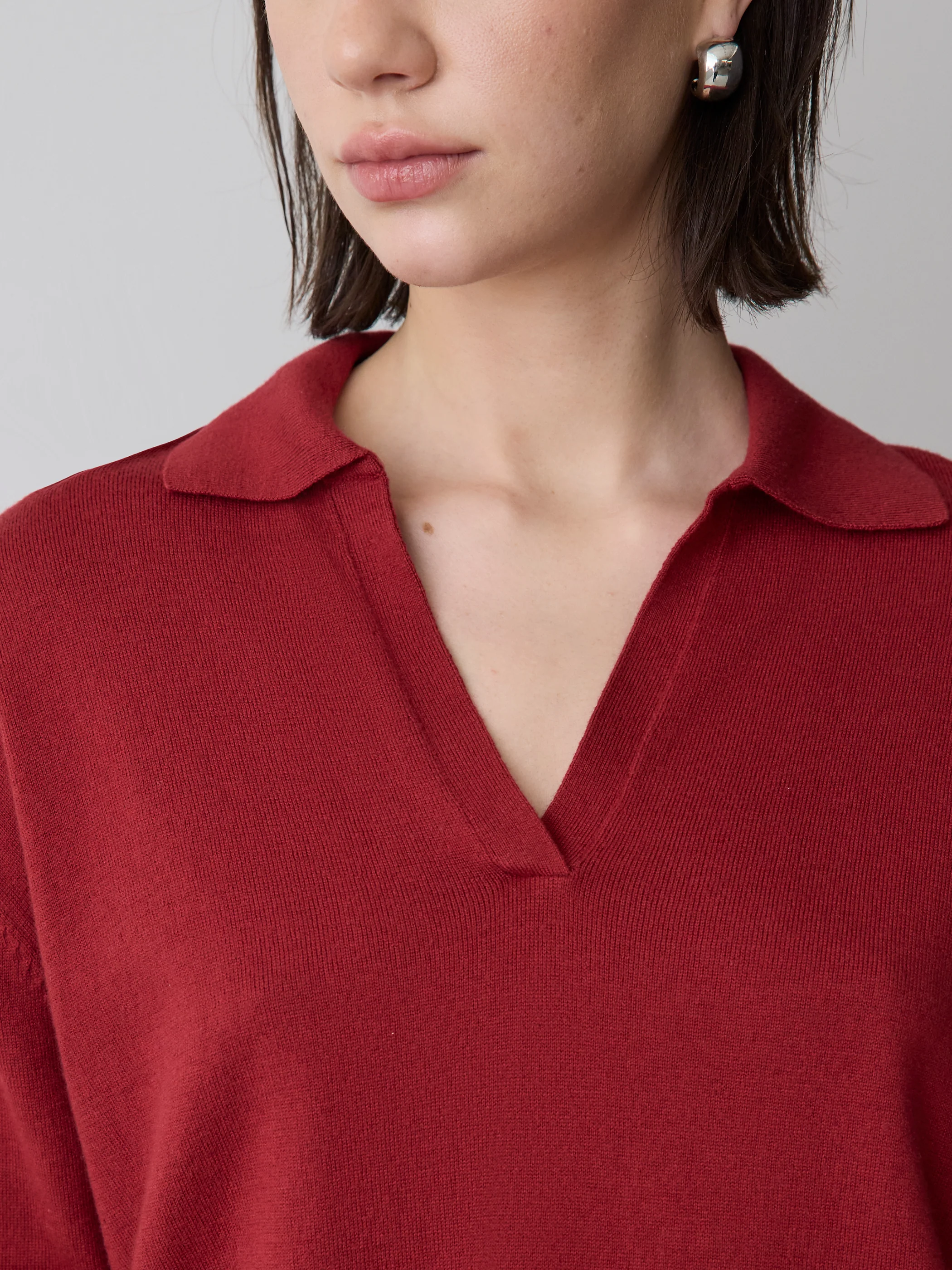 Wool-Blend Long-Sleeve Polo Sweater - Image 10