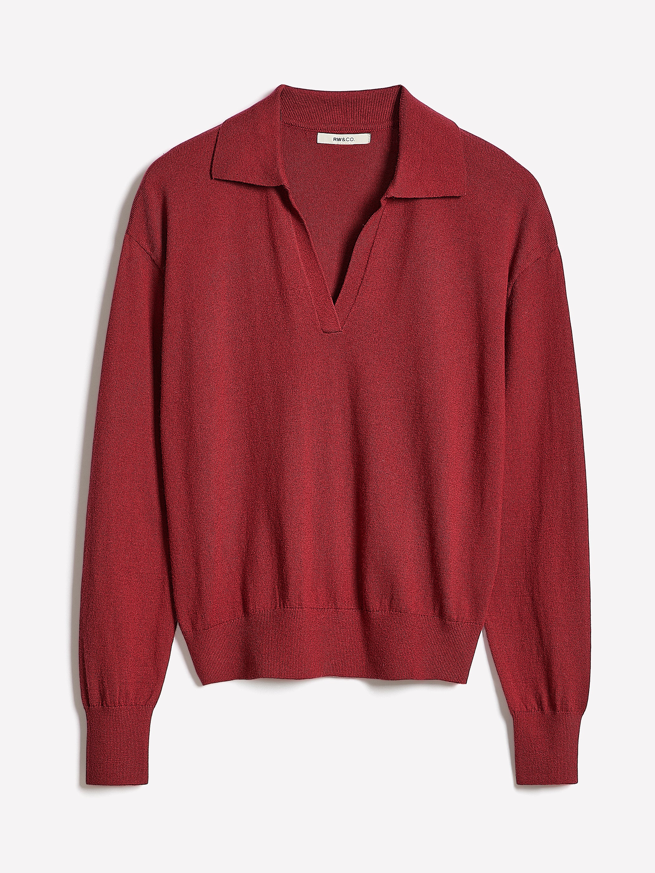 Wool-Blend Long-Sleeve Polo Sweater - Image 12