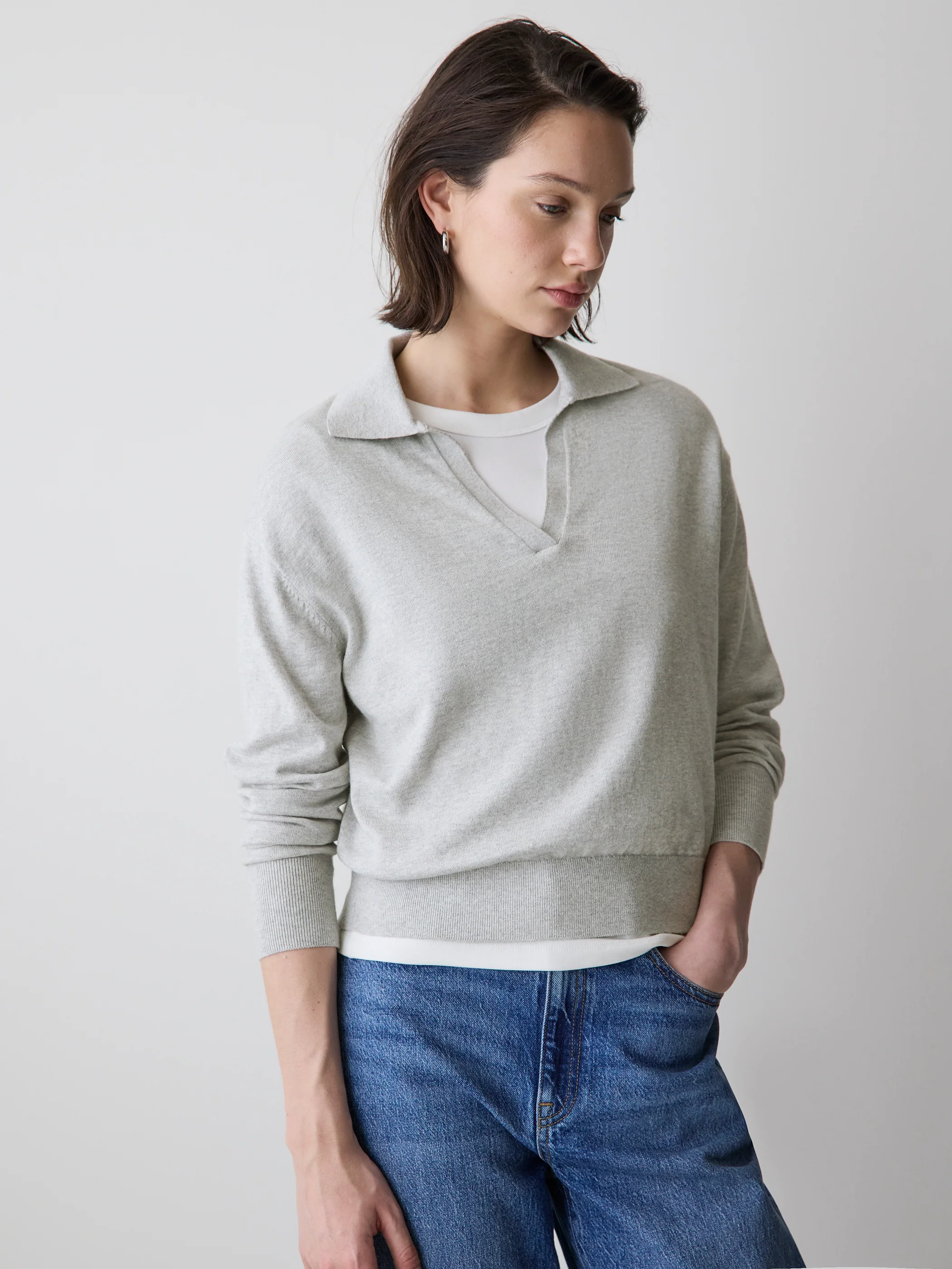 Wool-Blend Long-Sleeve Polo Sweater - Image 13