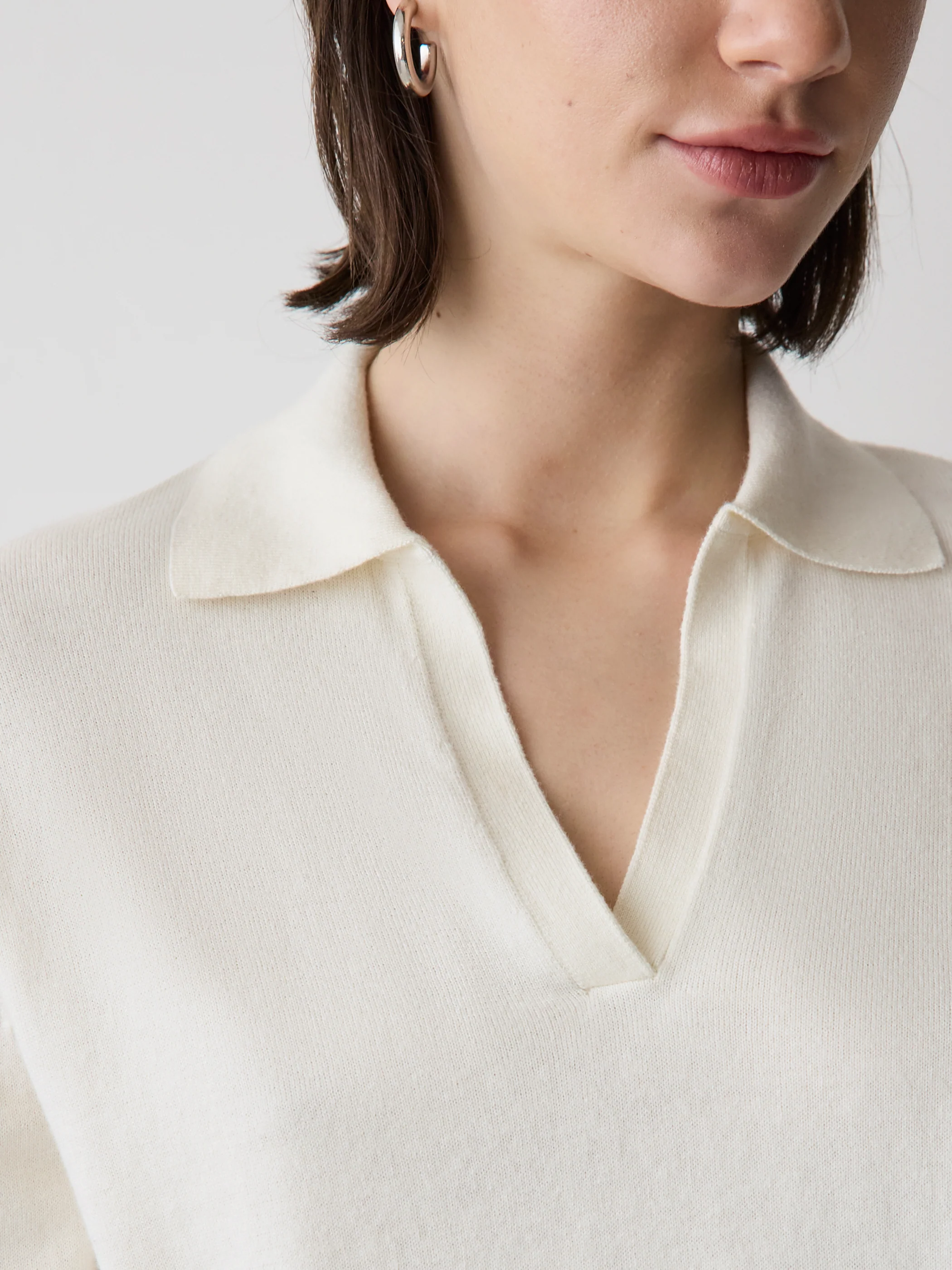 Wool-Blend Long-Sleeve Polo Sweater - Image 4