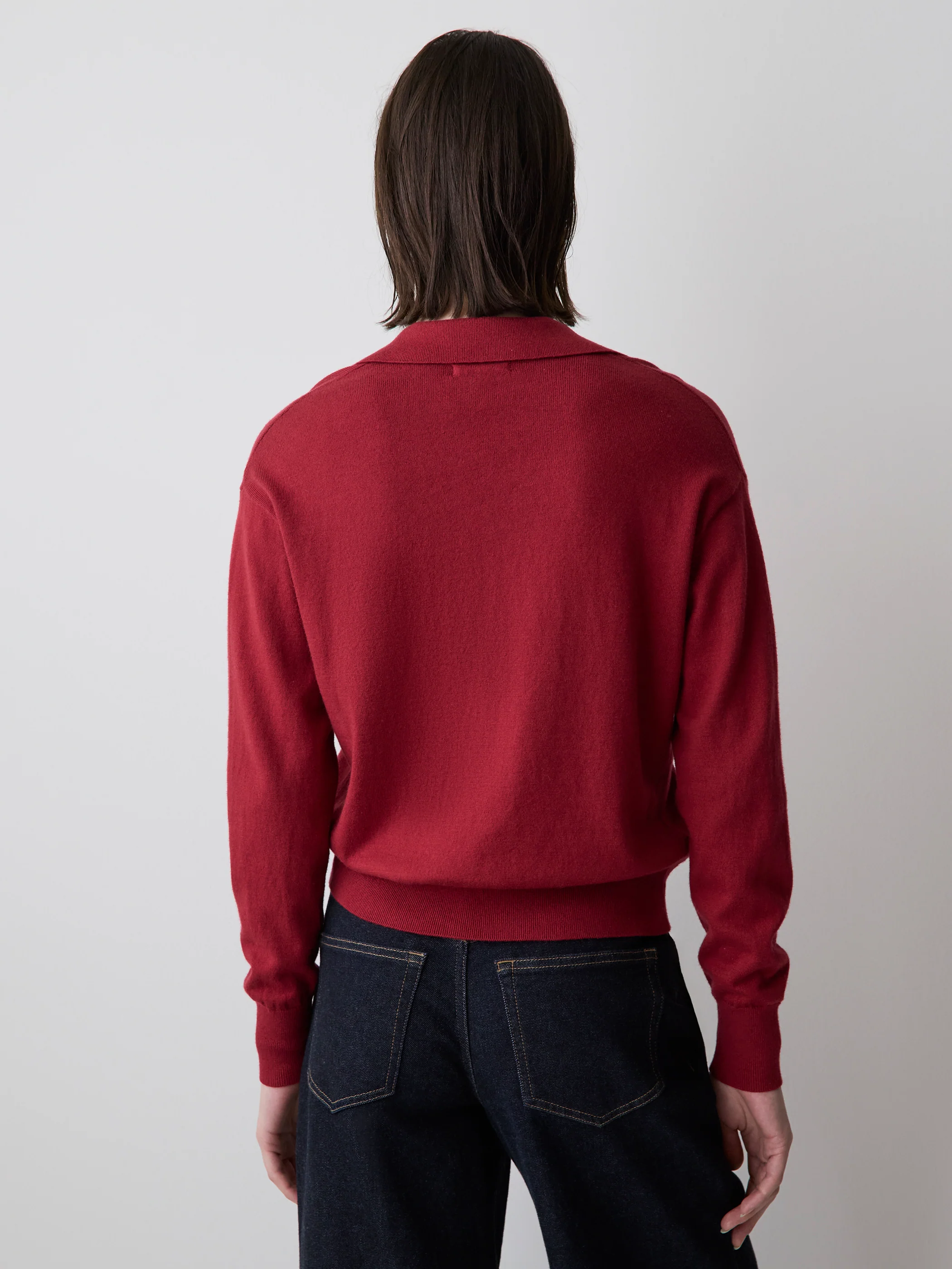 Wool-Blend Long-Sleeve Polo Sweater - Image 9