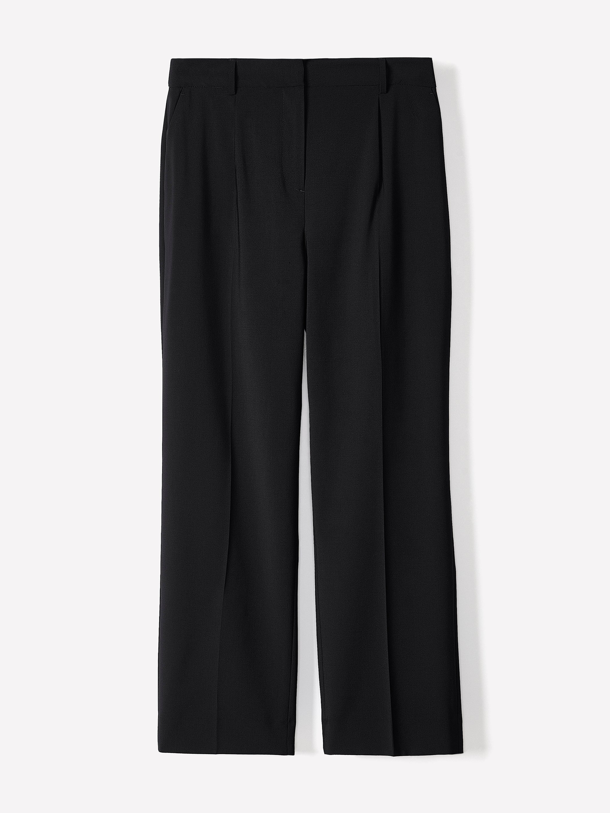 Black High-Rise Tapered-Leg Wool-Blend Pant - Image 5