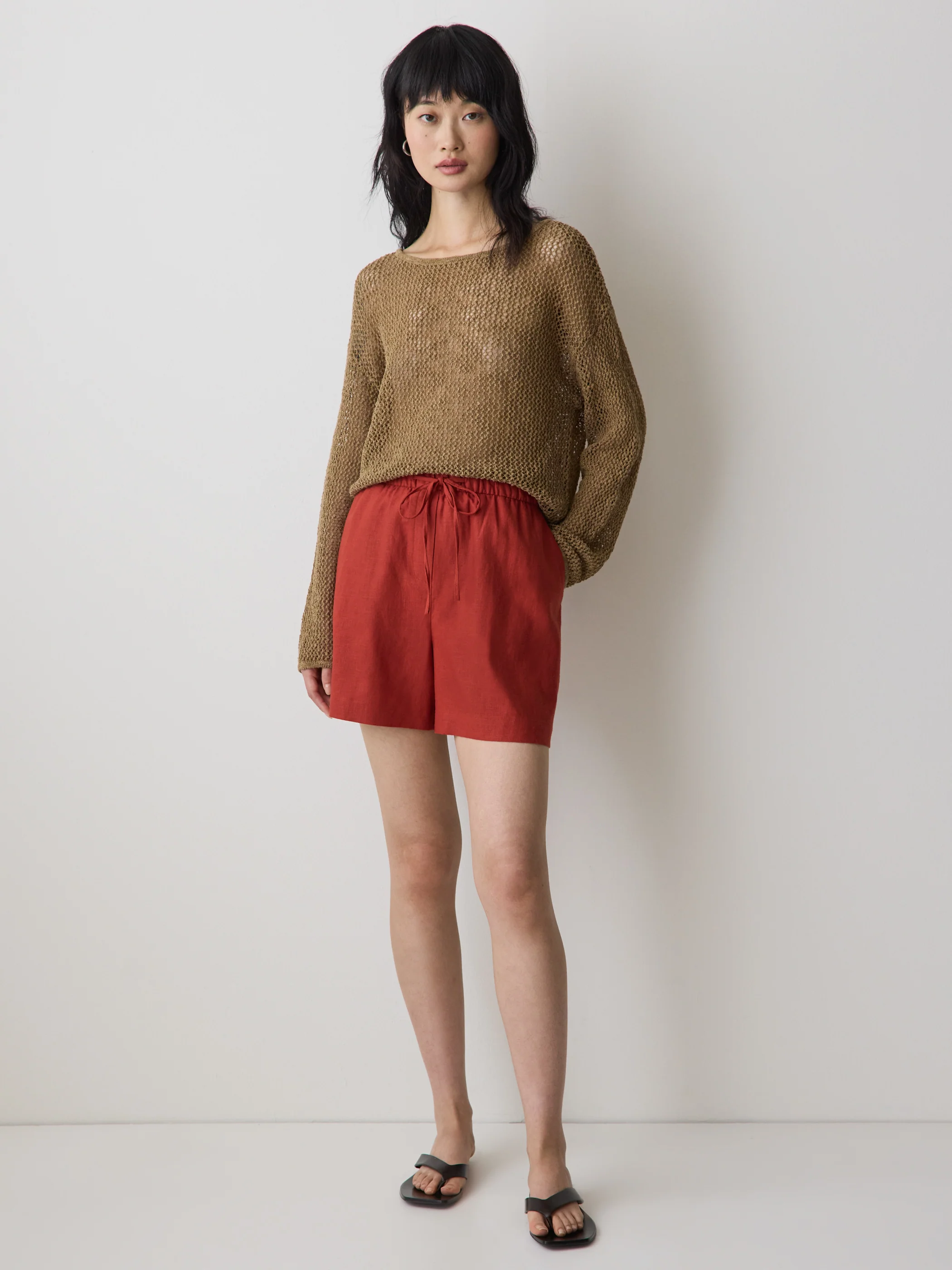 Linen-Blend Mid-Rise Pull-On Short - Image 20