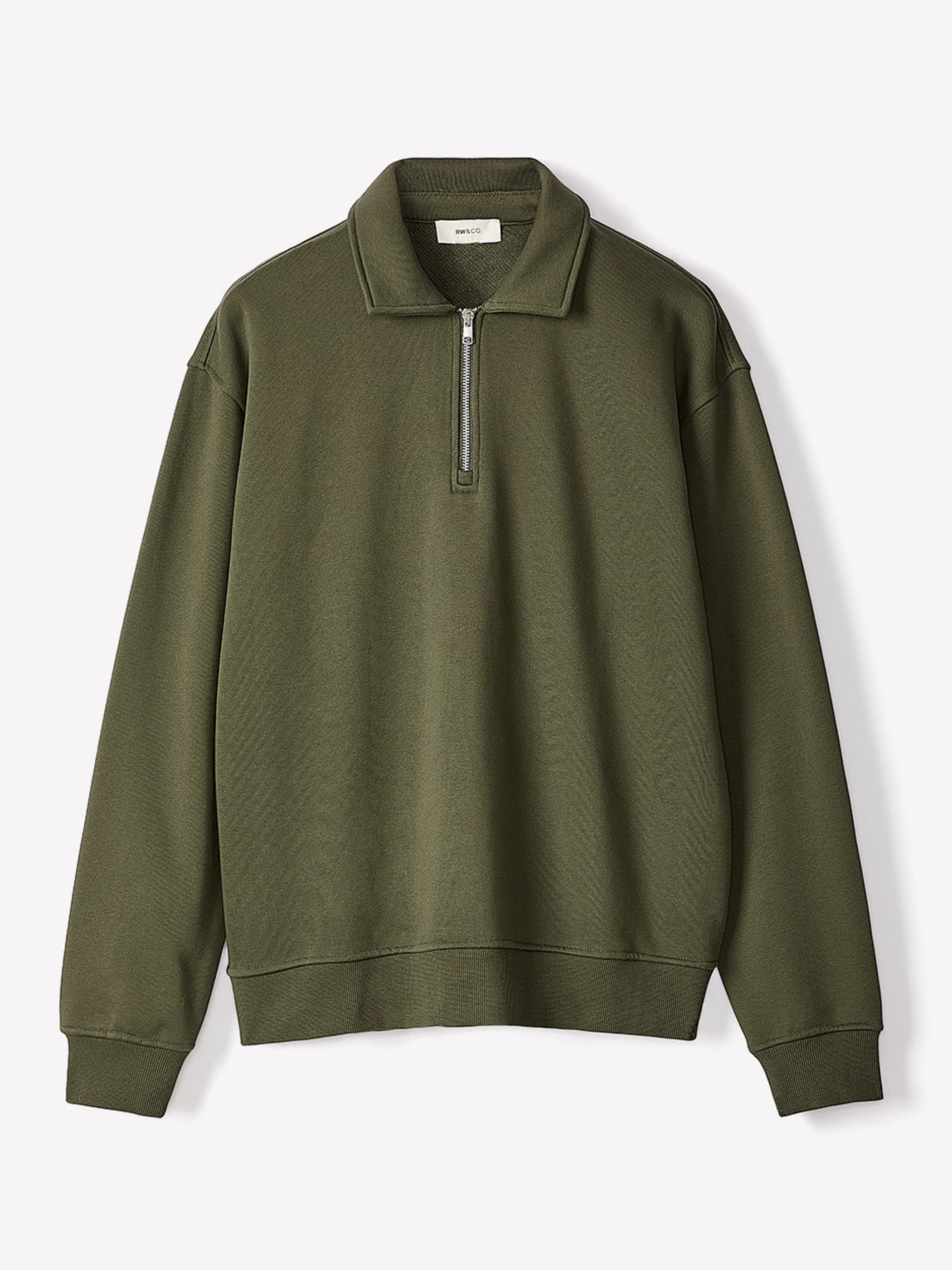 Long-Sleeve Half-Zip Polo Sweater - Image 4